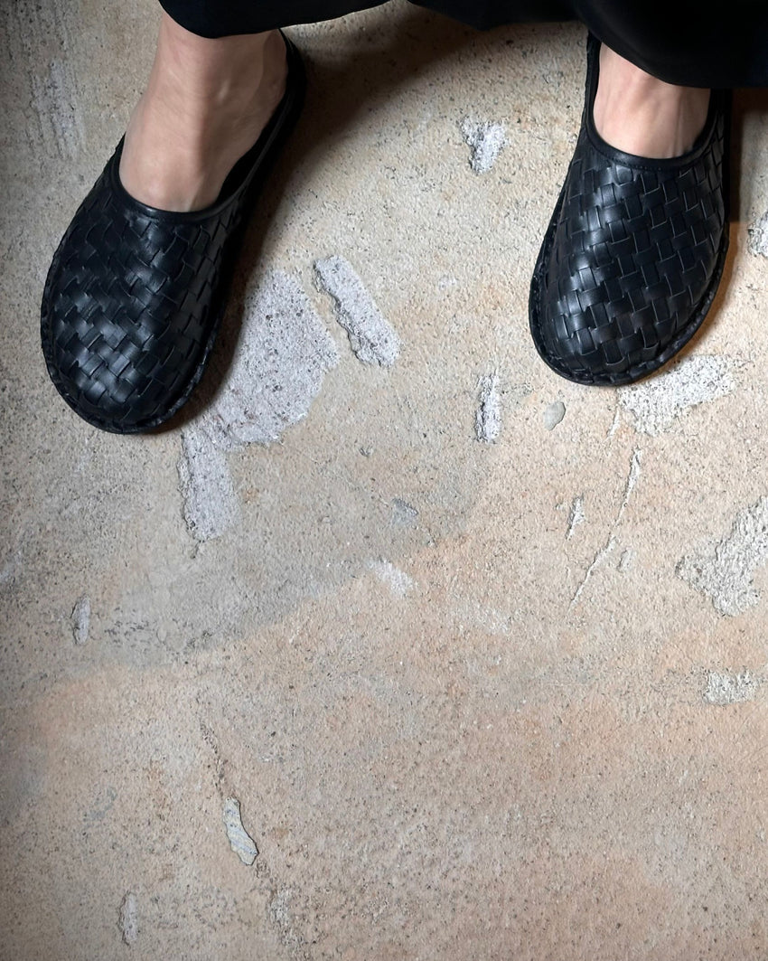 ROMA Woven Leather Cognac Brown