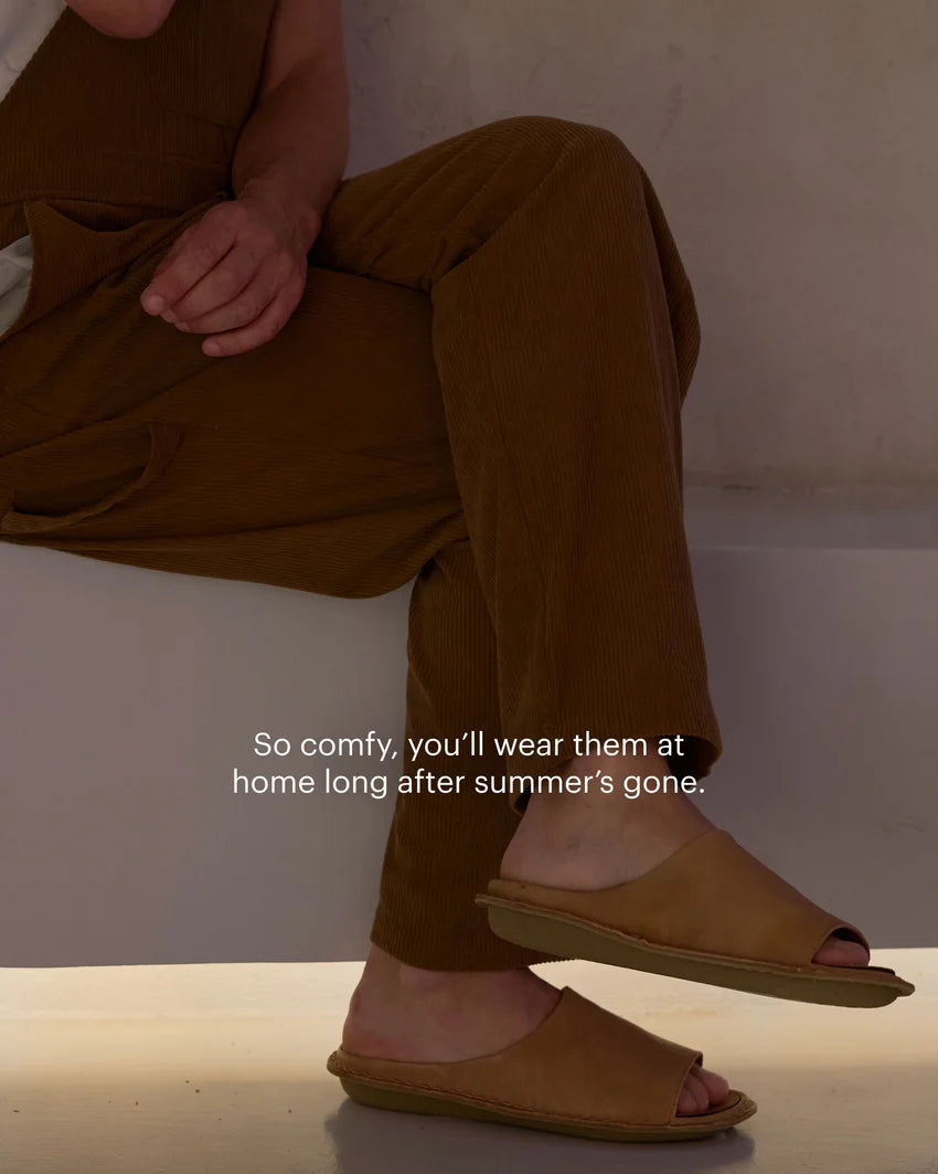 SAINT TROPEZ Leather Cognac Brown