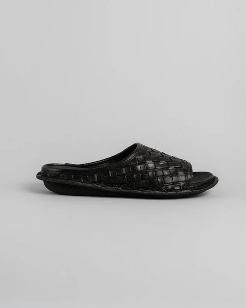 SAINT TROPEZ Woven Leather Preto Black
