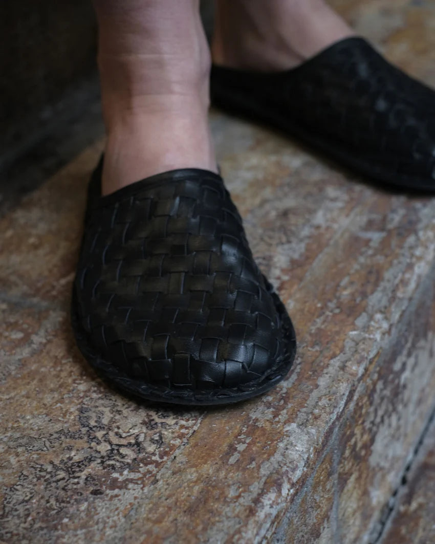 ROMA Woven Leather Cognac Brown