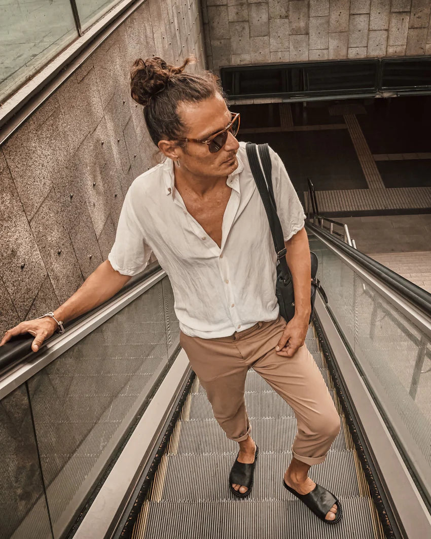 SAINT TROPEZ Leather Fawn Tan