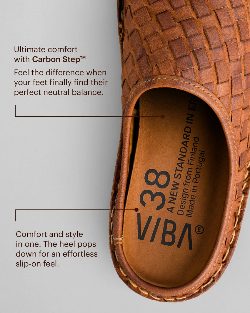 ROMA Woven Leather Cognac Brown